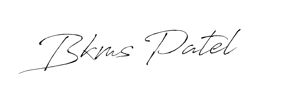 Design your own signature with our free online signature maker. With this signature software, you can create a handwritten (Antro_Vectra) signature for name Bkms Patel. Bkms Patel signature style 6 images and pictures png