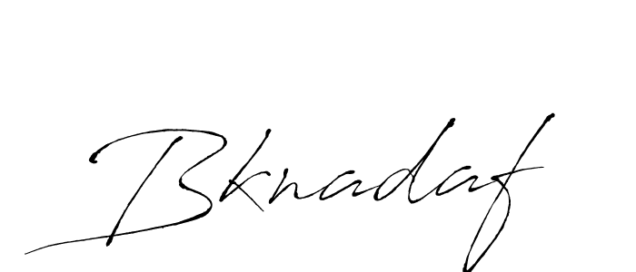 Create a beautiful signature design for name Bknadaf. With this signature (Antro_Vectra) fonts, you can make a handwritten signature for free. Bknadaf signature style 6 images and pictures png