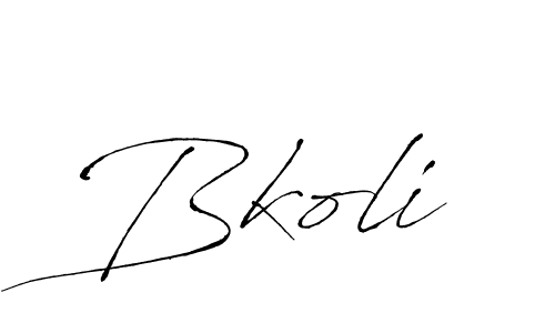 How to make Bkoli signature? Antro_Vectra is a professional autograph style. Create handwritten signature for Bkoli name. Bkoli signature style 6 images and pictures png