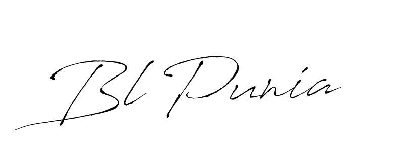 How to make Bl Punia signature? Antro_Vectra is a professional autograph style. Create handwritten signature for Bl Punia name. Bl Punia signature style 6 images and pictures png