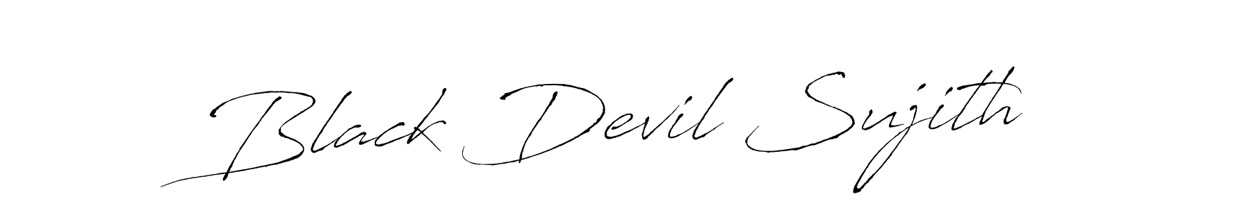 Design your own signature with our free online signature maker. With this signature software, you can create a handwritten (Antro_Vectra) signature for name Black Devil Sujith. Black Devil Sujith signature style 6 images and pictures png