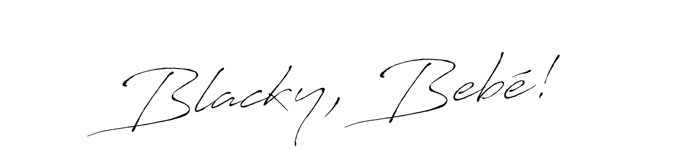 The best way (Antro_Vectra) to make a short signature is to pick only two or three words in your name. The name Blacky, Bebé! include a total of six letters. For converting this name. Blacky, Bebé! signature style 6 images and pictures png