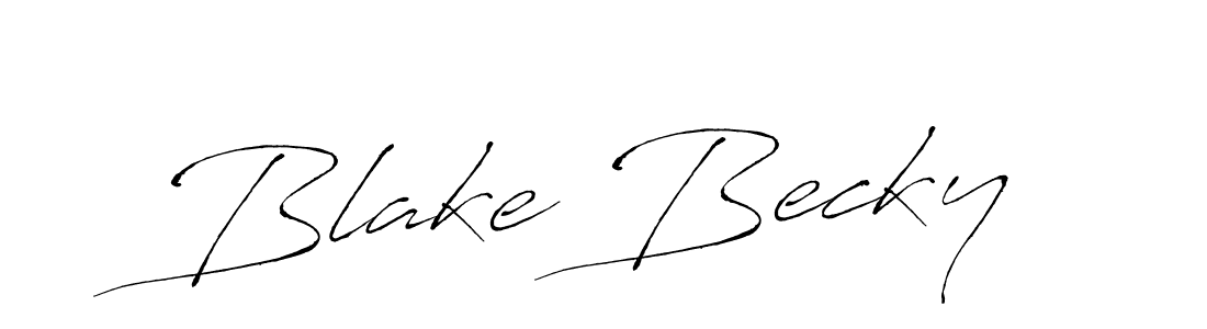 Blake Becky stylish signature style. Best Handwritten Sign (Antro_Vectra) for my name. Handwritten Signature Collection Ideas for my name Blake Becky. Blake Becky signature style 6 images and pictures png
