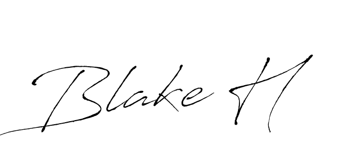 Blake H stylish signature style. Best Handwritten Sign (Antro_Vectra) for my name. Handwritten Signature Collection Ideas for my name Blake H. Blake H signature style 6 images and pictures png