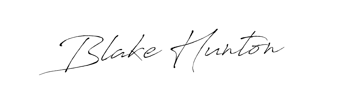 Blake Hunton stylish signature style. Best Handwritten Sign (Antro_Vectra) for my name. Handwritten Signature Collection Ideas for my name Blake Hunton. Blake Hunton signature style 6 images and pictures png