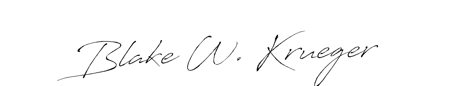 Design your own signature with our free online signature maker. With this signature software, you can create a handwritten (Antro_Vectra) signature for name Blake W. Krueger. Blake W. Krueger signature style 6 images and pictures png