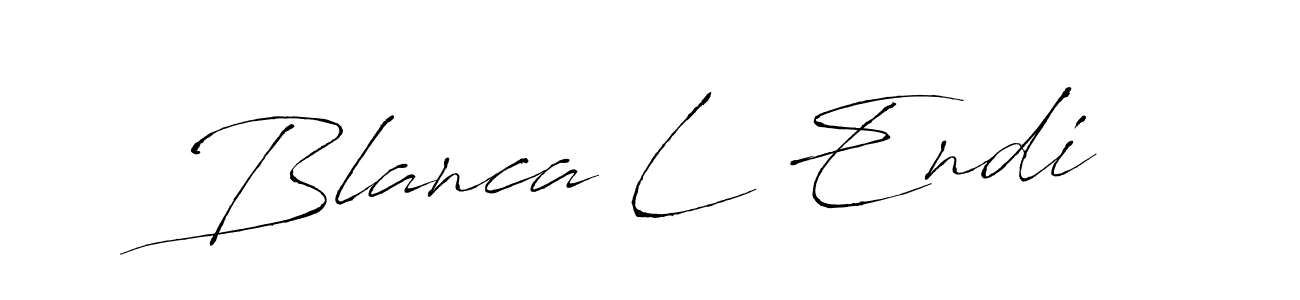 Create a beautiful signature design for name Blanca L Endi. With this signature (Antro_Vectra) fonts, you can make a handwritten signature for free. Blanca L Endi signature style 6 images and pictures png