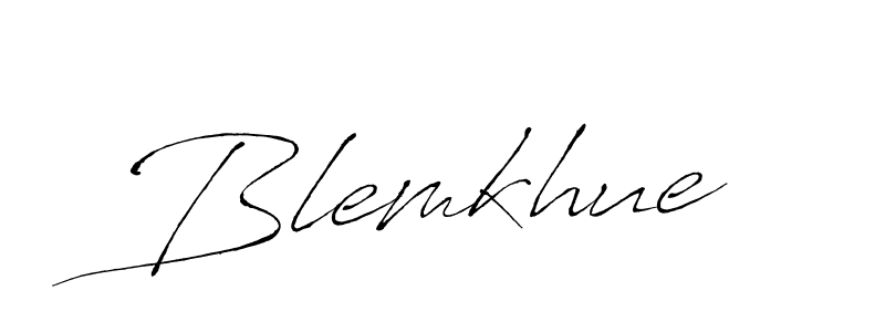 Design your own signature with our free online signature maker. With this signature software, you can create a handwritten (Antro_Vectra) signature for name Blemkhue. Blemkhue signature style 6 images and pictures png