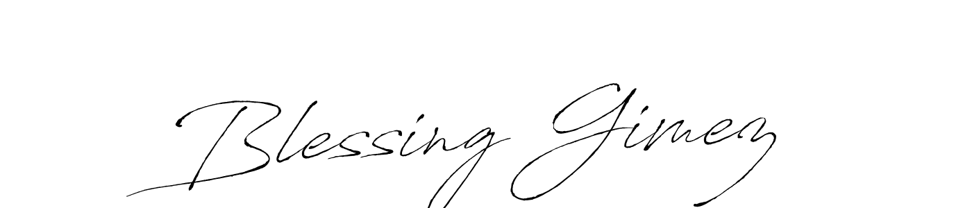 The best way (Antro_Vectra) to make a short signature is to pick only two or three words in your name. The name Blessing Gimez include a total of six letters. For converting this name. Blessing Gimez signature style 6 images and pictures png