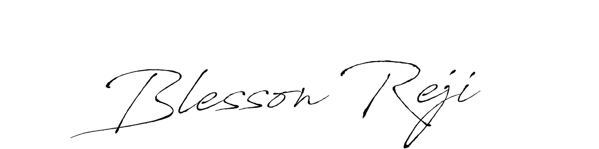 Make a beautiful signature design for name Blesson Reji. With this signature (Antro_Vectra) style, you can create a handwritten signature for free. Blesson Reji signature style 6 images and pictures png