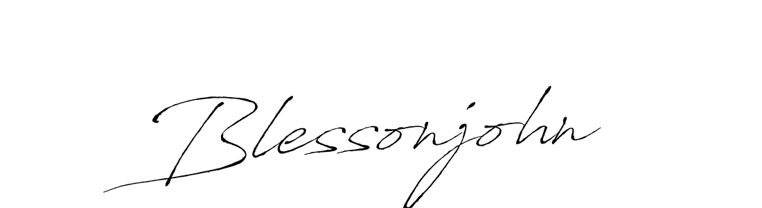 Use a signature maker to create a handwritten signature online. With this signature software, you can design (Antro_Vectra) your own signature for name Blessonjohn. Blessonjohn signature style 6 images and pictures png