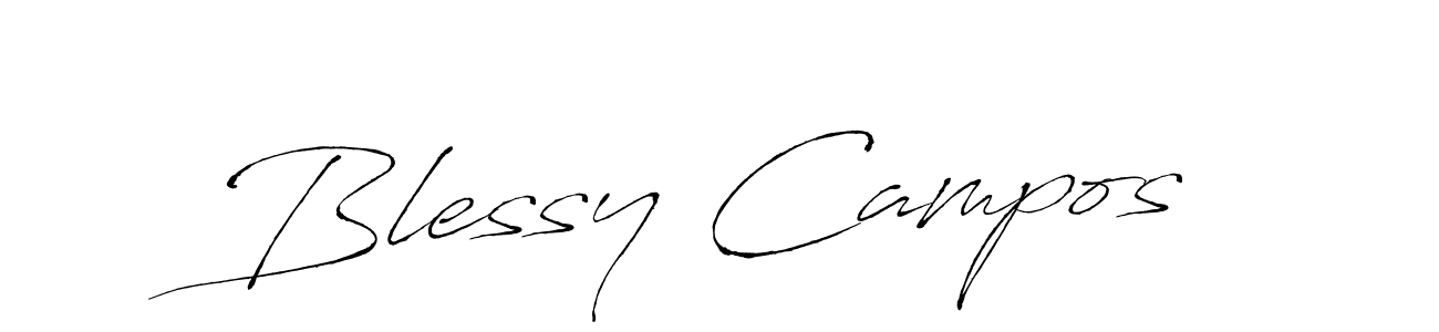 Use a signature maker to create a handwritten signature online. With this signature software, you can design (Antro_Vectra) your own signature for name Blessy Campos. Blessy Campos signature style 6 images and pictures png