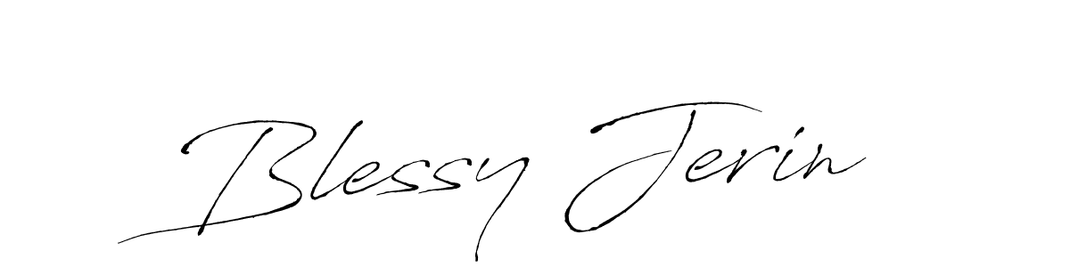 Blessy Jerin stylish signature style. Best Handwritten Sign (Antro_Vectra) for my name. Handwritten Signature Collection Ideas for my name Blessy Jerin. Blessy Jerin signature style 6 images and pictures png