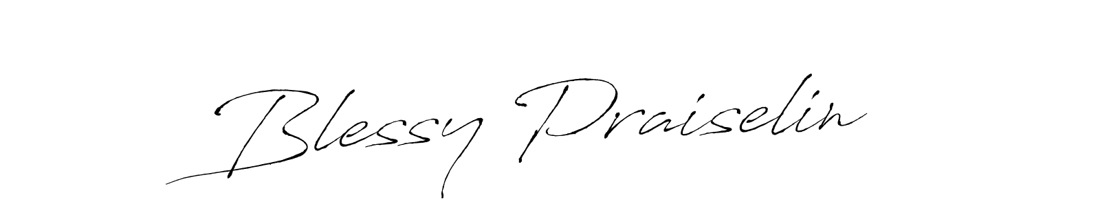 How to make Blessy Praiselin name signature. Use Antro_Vectra style for creating short signs online. This is the latest handwritten sign. Blessy Praiselin signature style 6 images and pictures png