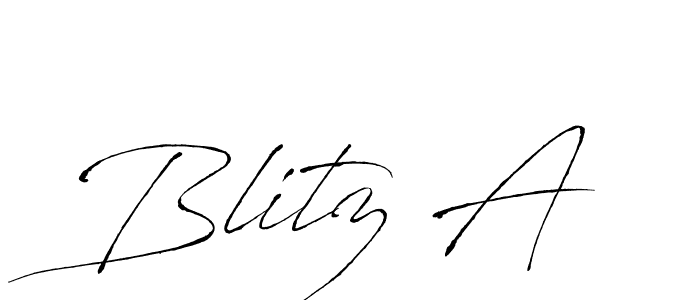 Blitz A stylish signature style. Best Handwritten Sign (Antro_Vectra) for my name. Handwritten Signature Collection Ideas for my name Blitz A. Blitz A signature style 6 images and pictures png