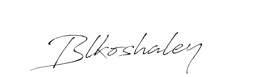 Make a beautiful signature design for name Blkoshaley. With this signature (Antro_Vectra) style, you can create a handwritten signature for free. Blkoshaley signature style 6 images and pictures png