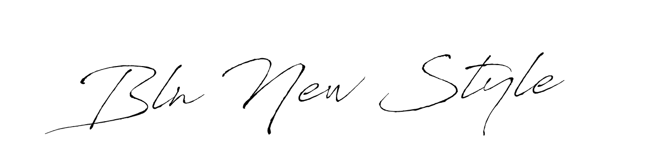The best way (Antro_Vectra) to make a short signature is to pick only two or three words in your name. The name Bln New Style include a total of six letters. For converting this name. Bln New Style signature style 6 images and pictures png