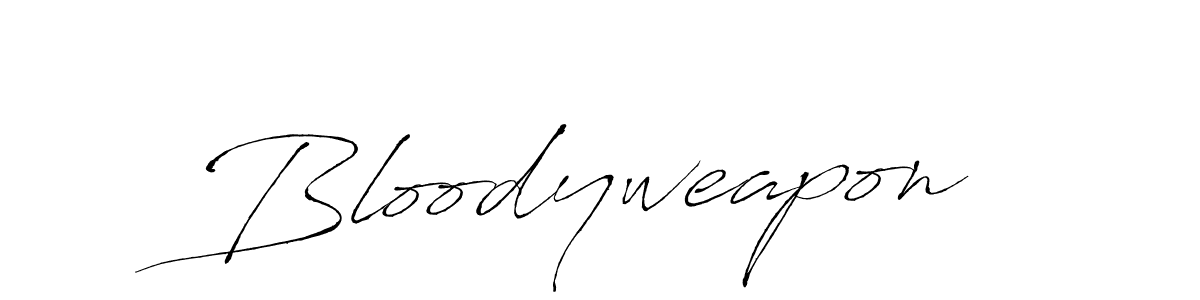 Create a beautiful signature design for name Bloodyweapon. With this signature (Antro_Vectra) fonts, you can make a handwritten signature for free. Bloodyweapon signature style 6 images and pictures png