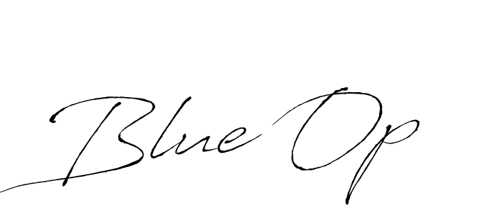 Blue Op stylish signature style. Best Handwritten Sign (Antro_Vectra) for my name. Handwritten Signature Collection Ideas for my name Blue Op. Blue Op signature style 6 images and pictures png