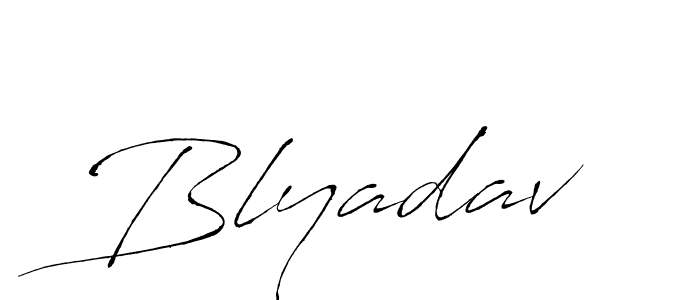 Make a beautiful signature design for name Blyadav. With this signature (Antro_Vectra) style, you can create a handwritten signature for free. Blyadav signature style 6 images and pictures png