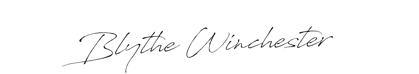 How to make Blythe Winchester name signature. Use Antro_Vectra style for creating short signs online. This is the latest handwritten sign. Blythe Winchester signature style 6 images and pictures png