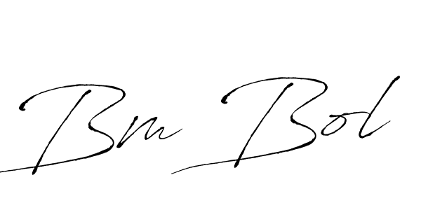 Antro_Vectra is a professional signature style that is perfect for those who want to add a touch of class to their signature. It is also a great choice for those who want to make their signature more unique. Get Bm Bol name to fancy signature for free. Bm Bol signature style 6 images and pictures png