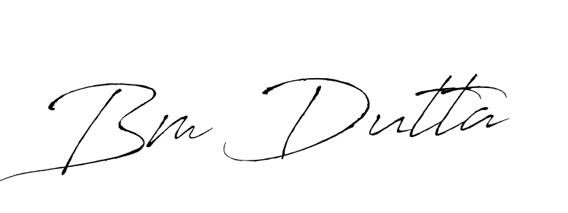 Use a signature maker to create a handwritten signature online. With this signature software, you can design (Antro_Vectra) your own signature for name Bm Dutta. Bm Dutta signature style 6 images and pictures png