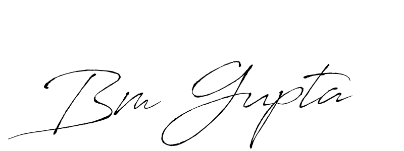 How to make Bm Gupta signature? Antro_Vectra is a professional autograph style. Create handwritten signature for Bm Gupta name. Bm Gupta signature style 6 images and pictures png