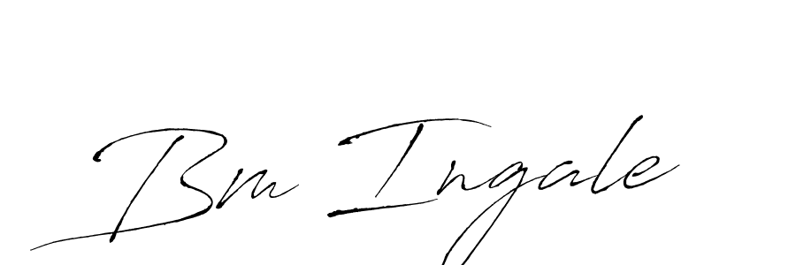 Use a signature maker to create a handwritten signature online. With this signature software, you can design (Antro_Vectra) your own signature for name Bm Ingale. Bm Ingale signature style 6 images and pictures png