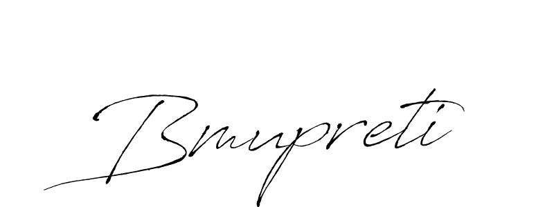 Design your own signature with our free online signature maker. With this signature software, you can create a handwritten (Antro_Vectra) signature for name Bmupreti. Bmupreti signature style 6 images and pictures png