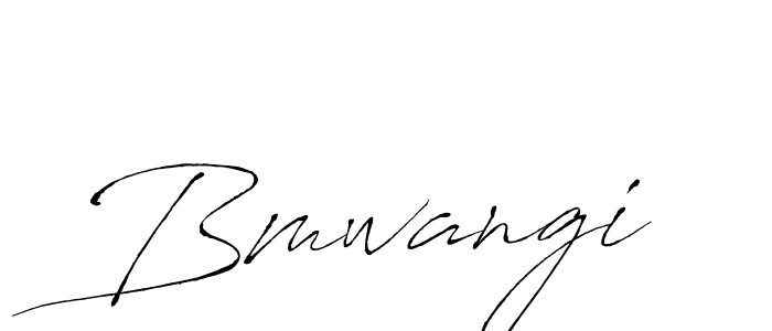 Use a signature maker to create a handwritten signature online. With this signature software, you can design (Antro_Vectra) your own signature for name Bmwangi. Bmwangi signature style 6 images and pictures png