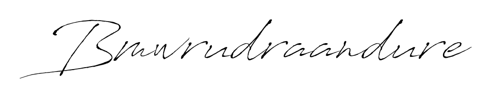 Practice writing Bmwrudraandure with the flow of Antro_Vectra lettering. A fantastic source of inspiration for developing your personal signature style. Bmwrudraandure signature style 6 images and pictures png