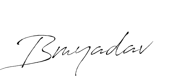 Design your own signature with our free online signature maker. With this signature software, you can create a handwritten (Antro_Vectra) signature for name Bmyadav. Bmyadav signature style 6 images and pictures png