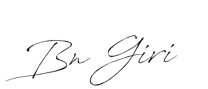 Design your own signature with our free online signature maker. With this signature software, you can create a handwritten (Antro_Vectra) signature for name Bn Giri. Bn Giri signature style 6 images and pictures png