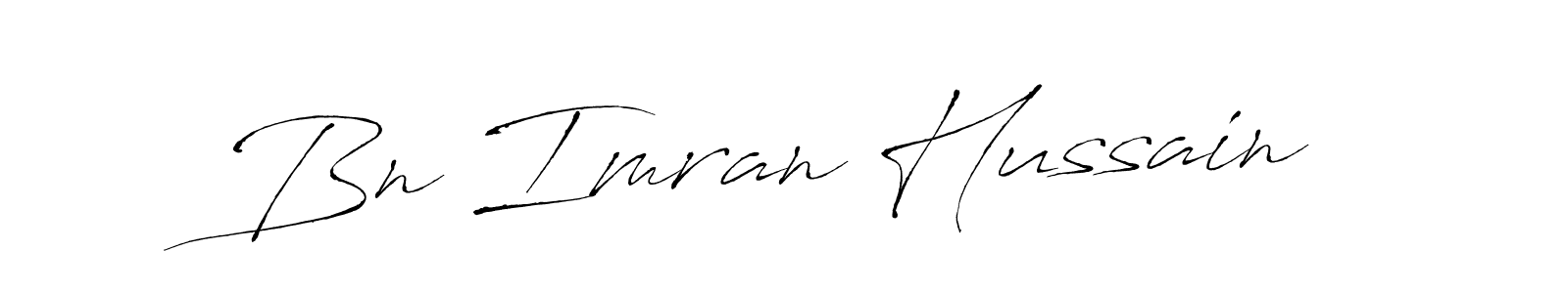 Design your own signature with our free online signature maker. With this signature software, you can create a handwritten (Antro_Vectra) signature for name Bn Imran Hussain. Bn Imran Hussain signature style 6 images and pictures png