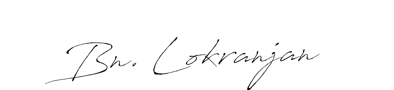 You should practise on your own different ways (Antro_Vectra) to write your name (Bn. Lokranjan) in signature. don't let someone else do it for you. Bn. Lokranjan signature style 6 images and pictures png