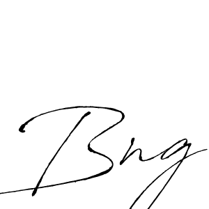 Make a beautiful signature design for name Bng. With this signature (Antro_Vectra) style, you can create a handwritten signature for free. Bng signature style 6 images and pictures png