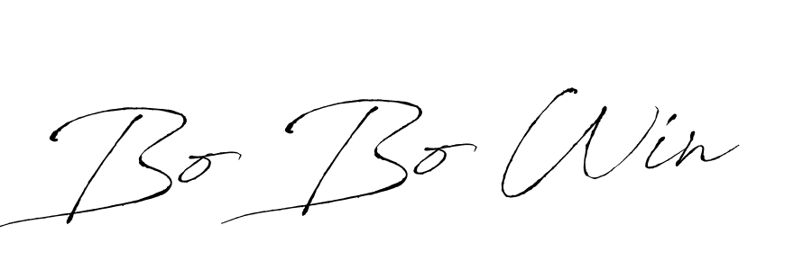 Bo Bo Win stylish signature style. Best Handwritten Sign (Antro_Vectra) for my name. Handwritten Signature Collection Ideas for my name Bo Bo Win. Bo Bo Win signature style 6 images and pictures png