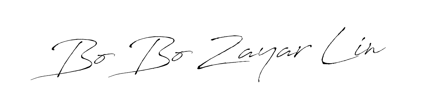 Design your own signature with our free online signature maker. With this signature software, you can create a handwritten (Antro_Vectra) signature for name Bo Bo Zayar Lin. Bo Bo Zayar Lin signature style 6 images and pictures png
