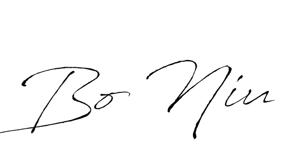 Bo Niu stylish signature style. Best Handwritten Sign (Antro_Vectra) for my name. Handwritten Signature Collection Ideas for my name Bo Niu. Bo Niu signature style 6 images and pictures png