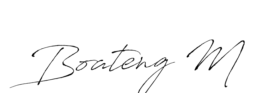 Make a beautiful signature design for name Boateng M. With this signature (Antro_Vectra) style, you can create a handwritten signature for free. Boateng M signature style 6 images and pictures png