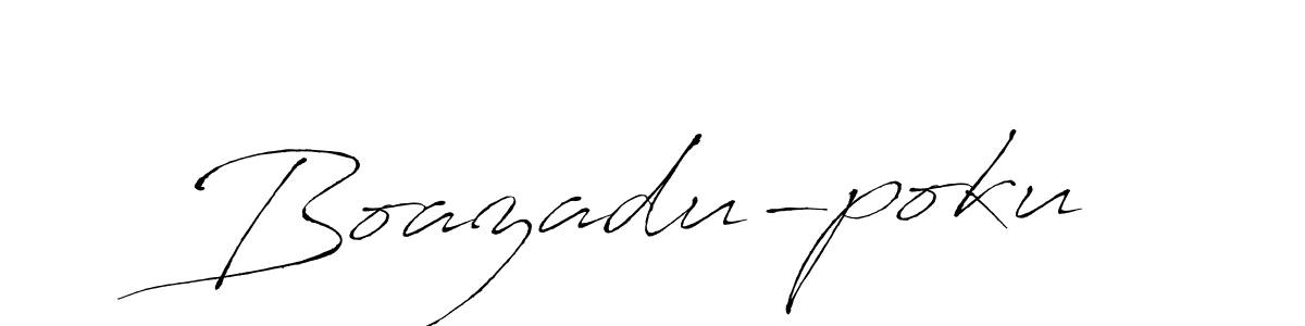 How to make Boazadu-poku name signature. Use Antro_Vectra style for creating short signs online. This is the latest handwritten sign. Boazadu-poku signature style 6 images and pictures png