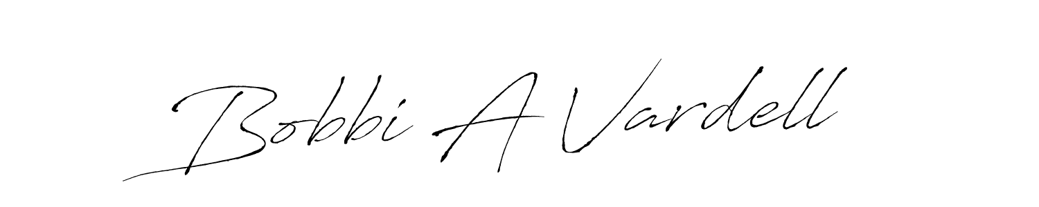 Design your own signature with our free online signature maker. With this signature software, you can create a handwritten (Antro_Vectra) signature for name Bobbi A Vardell. Bobbi A Vardell signature style 6 images and pictures png