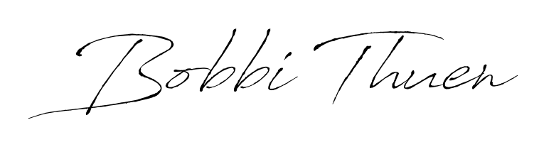 The best way (Antro_Vectra) to make a short signature is to pick only two or three words in your name. For converting this name Bobbi Thuen. Bobbi Thuen signature style 6 images and pictures png