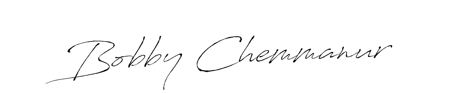 How to make Bobby Chemmanur signature? Antro_Vectra is a professional autograph style. Create handwritten signature for Bobby Chemmanur name. Bobby Chemmanur signature style 6 images and pictures png