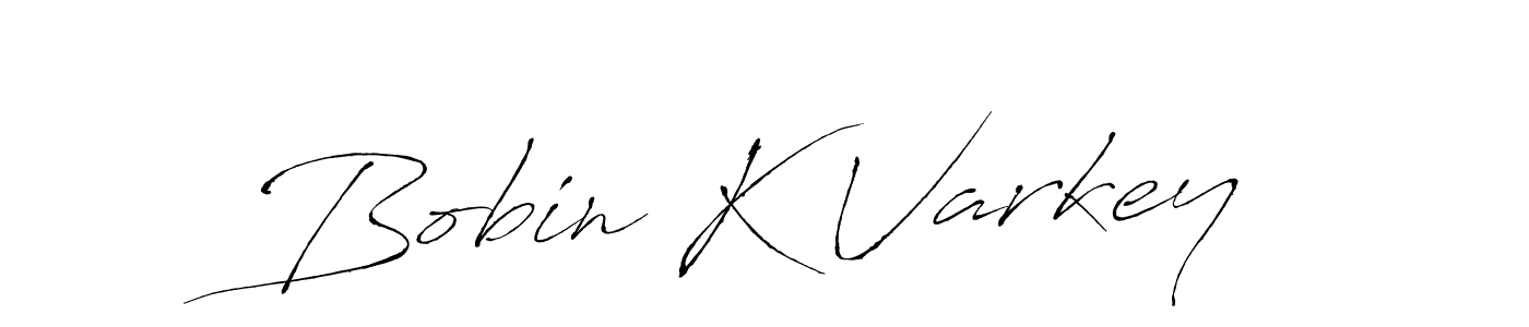 Design your own signature with our free online signature maker. With this signature software, you can create a handwritten (Antro_Vectra) signature for name Bobin K Varkey. Bobin K Varkey signature style 6 images and pictures png