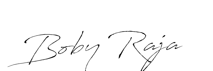 Make a beautiful signature design for name Boby Raja. With this signature (Antro_Vectra) style, you can create a handwritten signature for free. Boby Raja signature style 6 images and pictures png