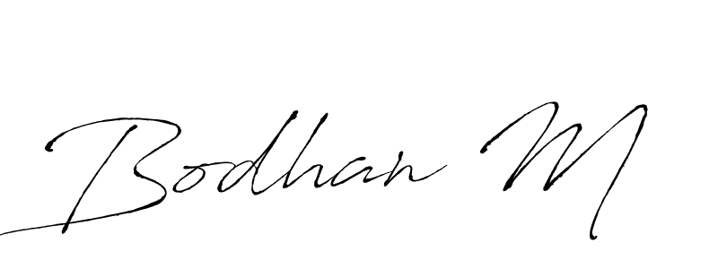 How to make Bodhan M name signature. Use Antro_Vectra style for creating short signs online. This is the latest handwritten sign. Bodhan M signature style 6 images and pictures png