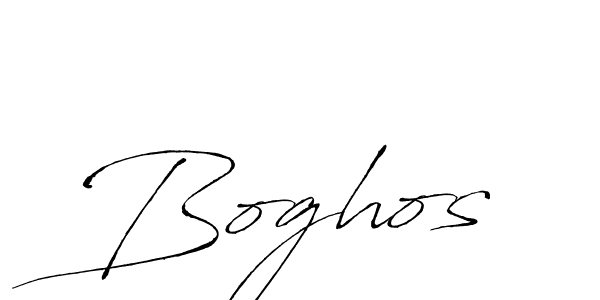 Design your own signature with our free online signature maker. With this signature software, you can create a handwritten (Antro_Vectra) signature for name Boghos. Boghos signature style 6 images and pictures png