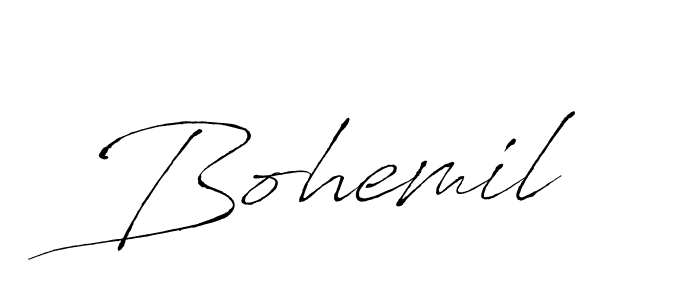 Use a signature maker to create a handwritten signature online. With this signature software, you can design (Antro_Vectra) your own signature for name Bohemil. Bohemil signature style 6 images and pictures png